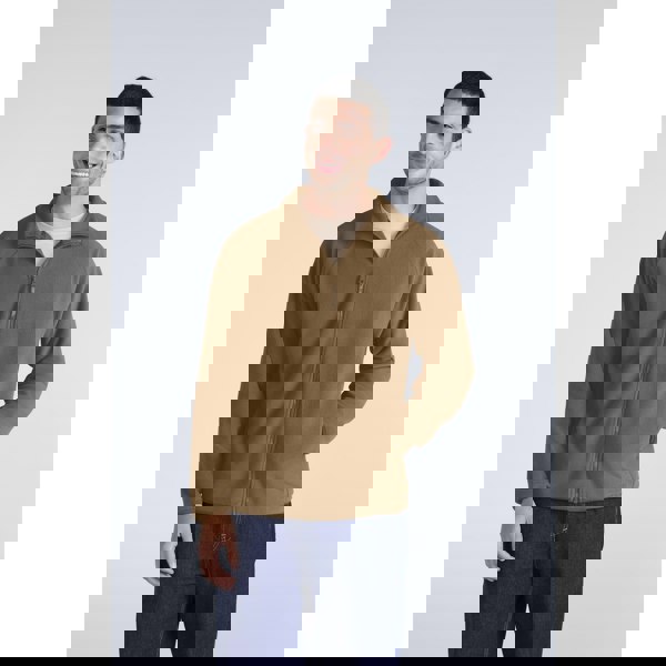 Mountain Warehouse Mens Stockholm Full Zip Fleece Jacket - Mustard