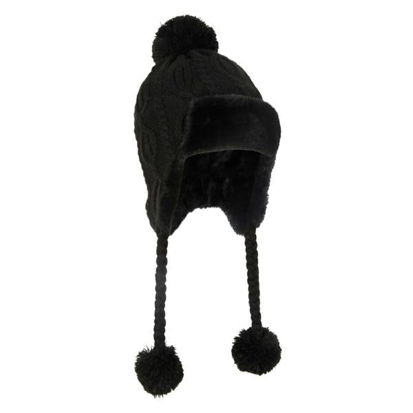 Mountain Warehouse Womens/Ladies Sierra Knitted Thermal Bomber Hat - Black - 