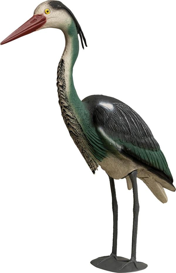 St Helens Home and Garden Life-Sized Decoy Heron - Realistic Bird Scaring Device