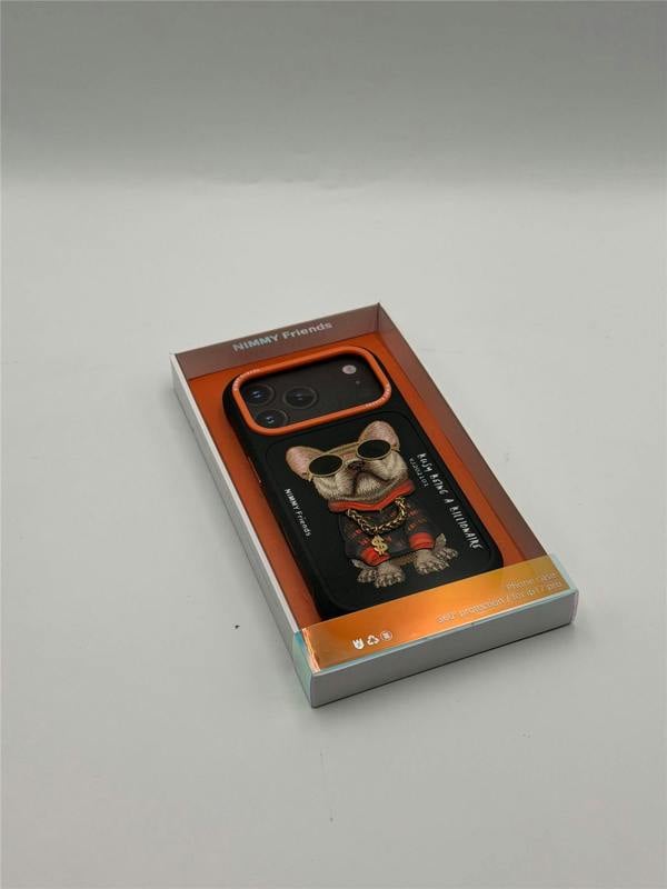 Nimmy Friends Nimmy Glasses Cool Dog Case with MagSafe for iPhone 17 Pro 6.3" Black Orange - N-YJ-IP17-PRO-01