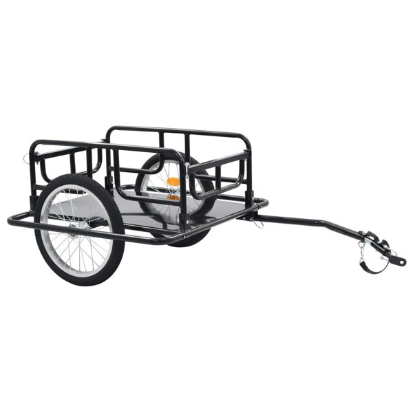 Berkfield Bike Cargo Trailer 130x73x48.5 cm Steel Black