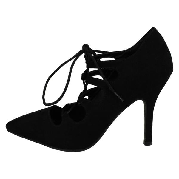 Anne Michelle Ladies Anne Michelle Pointed Lace Up High Heels