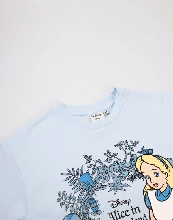 Vanilla Underground Disney Girls Blue Alice In Wonderland Short Sleeved T-Shirt