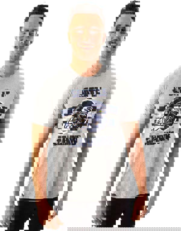 NFL Mens Grey Seattle Seahawks Short Sleeved T-Shirt