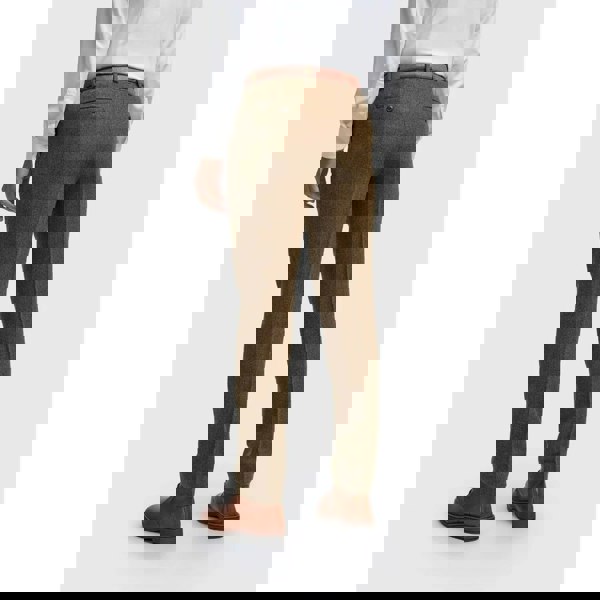 House Of Cavani Thomas - Men’s Brown 3 Piece Wool Blend Tweed Suit