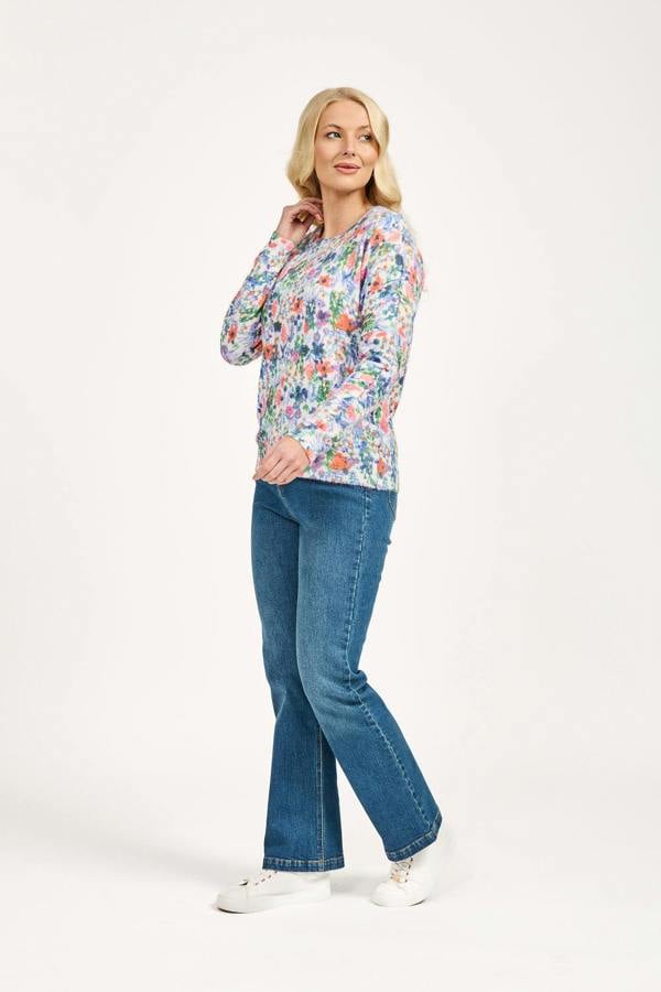 Mudflower Floral Print Fluffy Jumper