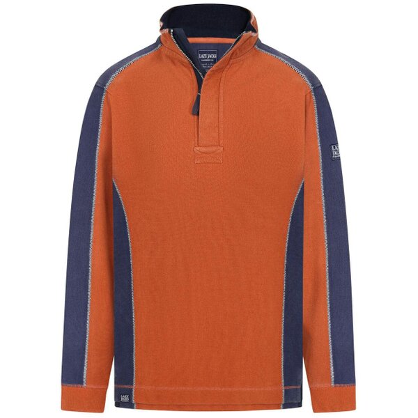 Lazy Jacks LJ705 - Pique Panel Sweatshirt - Orange