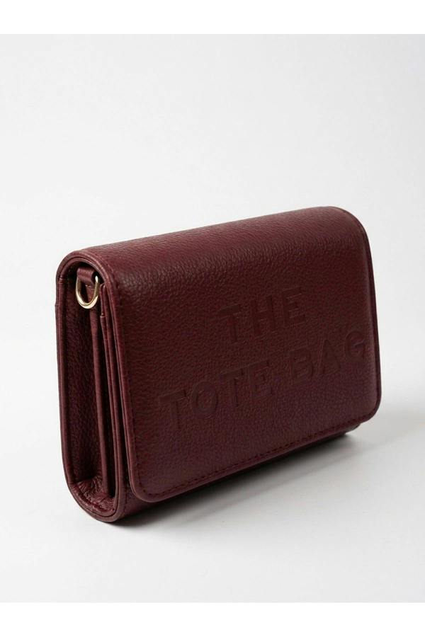 ikrush Constance Pebbled Faux Leather Text Bag