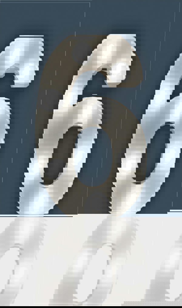 St Helens Battery Operated 3D LED Number 6 Light