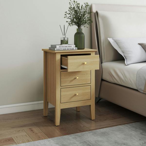 Core Products Henley 3-Drawer Tall Bedside Cabinet