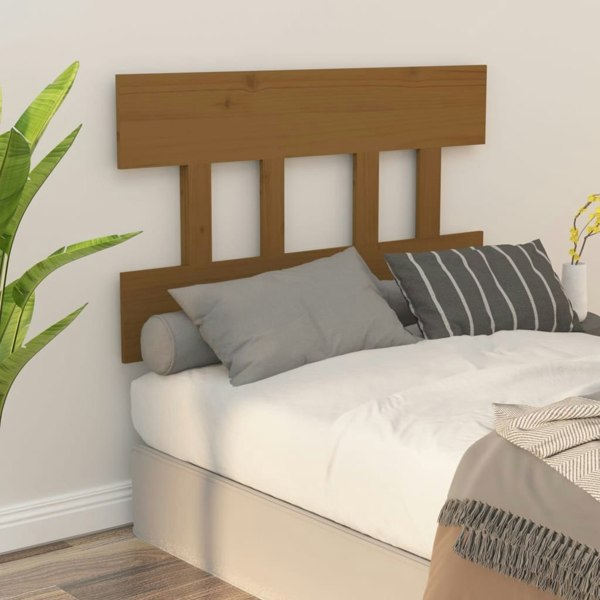 Berkfield Bed Headboard Honey Brown 93.5x3x81 cm Solid Wood Pine