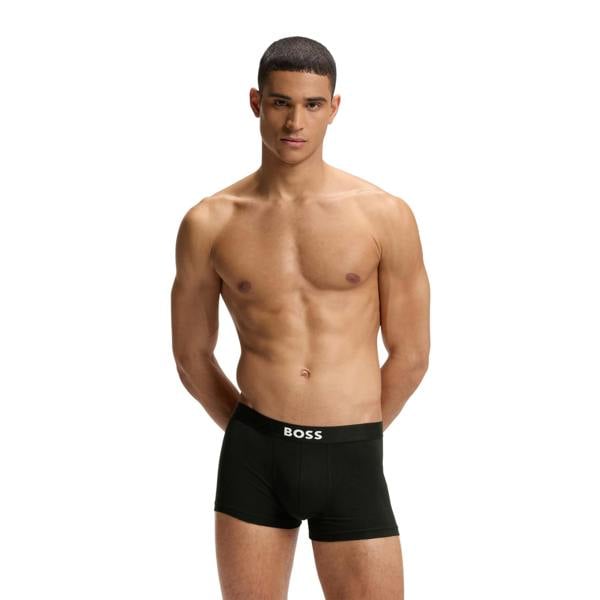 Boss Mens Bodywear Logo Boxer Shorts (Pack of 3) - Black/Grey/Nature - 