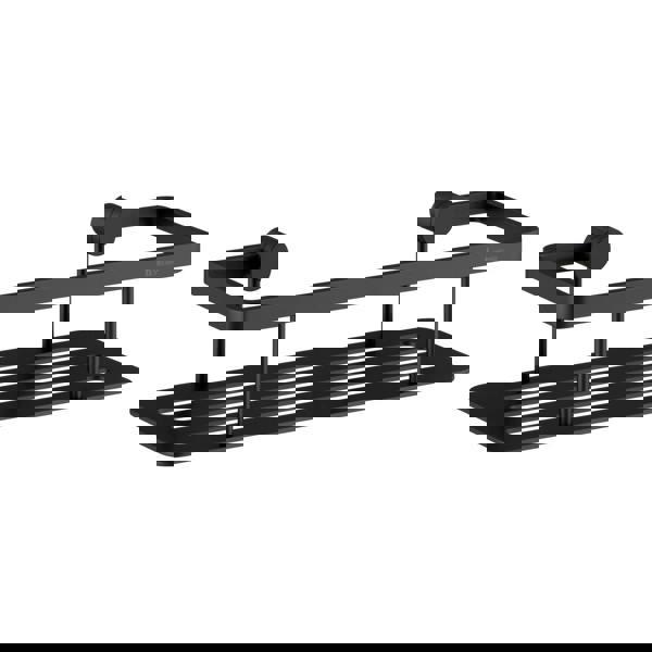 Matt black shower basket