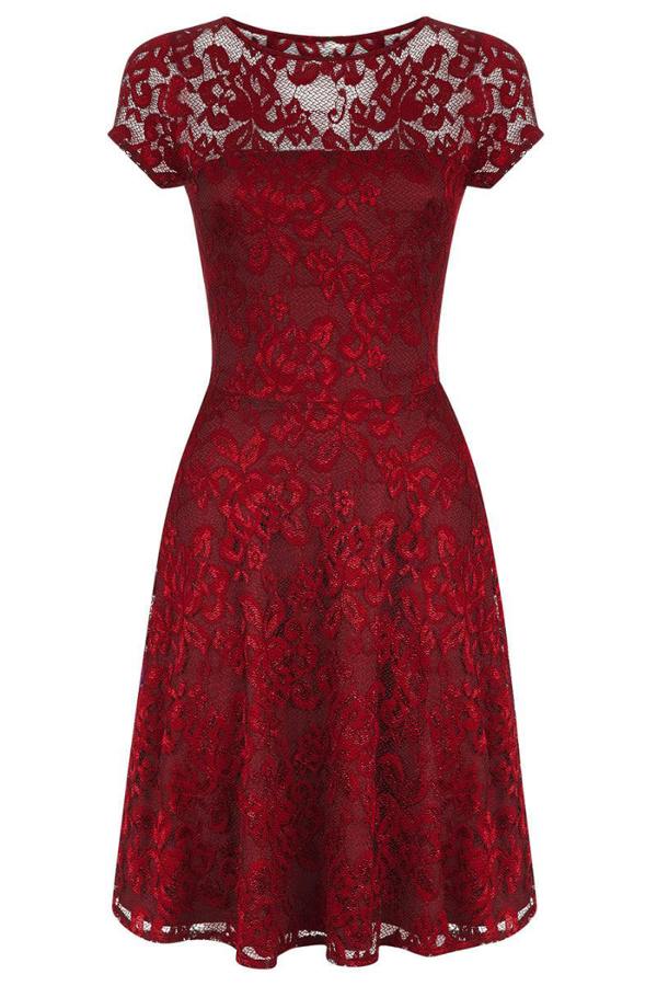 HotSquash Lace Fit N Flare Dress