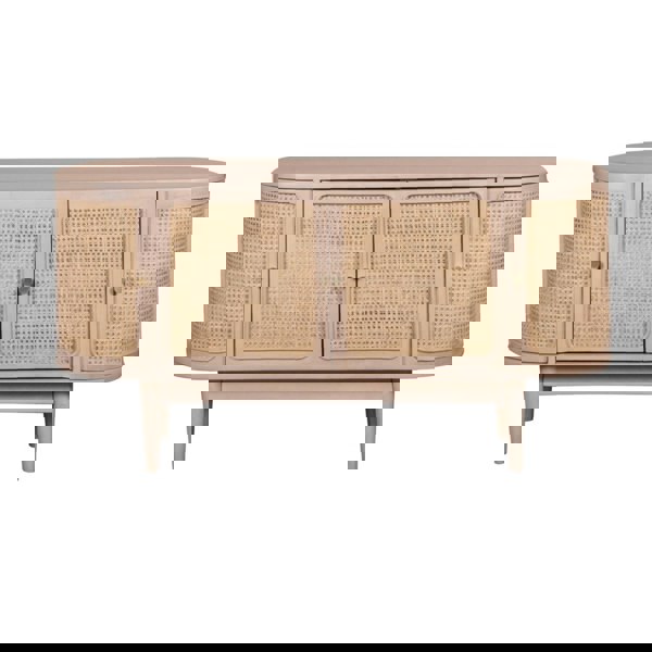 IH Design Carlester Cane And Wood 4 Doors Sideboard