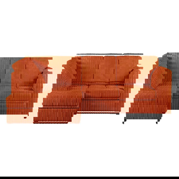 Furnishings For Less Luxor Cord Fabric 4 Seater Corner Sofa Full Back