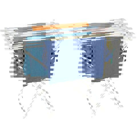 Homefront Electric Heated Clothes Horse Rail Airer Dryer 130W - Indoor Portable Free Standing - Energy Efficient, Low Energy