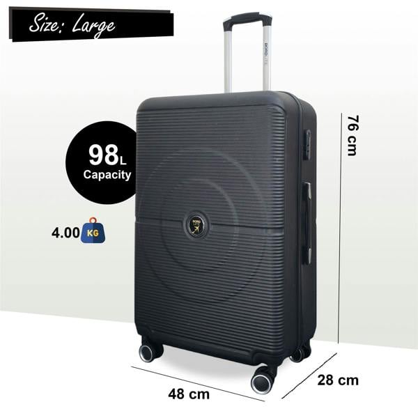 Infinity Luggage Robust ABS Hard Shell 8 Wheels Luggage Travel Holiday Cabin Suitcase Set