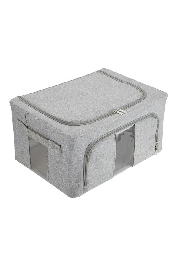 Living and Home Metal Frame Fabric Storage Box Clothes Organizer with Window
