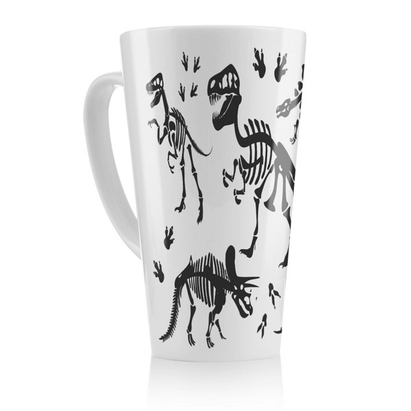 Benjamin Tate Design Stylish Dinosaur Silhouettes Designer Latte Mug