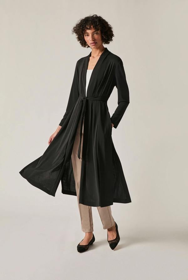 James Lakeland Black Jersey Longline Cardigan