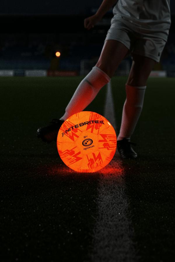 LED Light-Up Football Size 5 – Glow in the Dark - Optimum