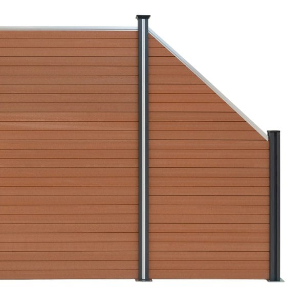 Monstershop Composite Angled Fence Panel - Brown