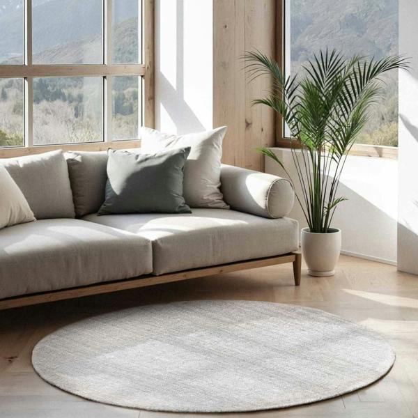 Boucle Jute Jaipur Rug White, textured design, easy care, durable lasting.