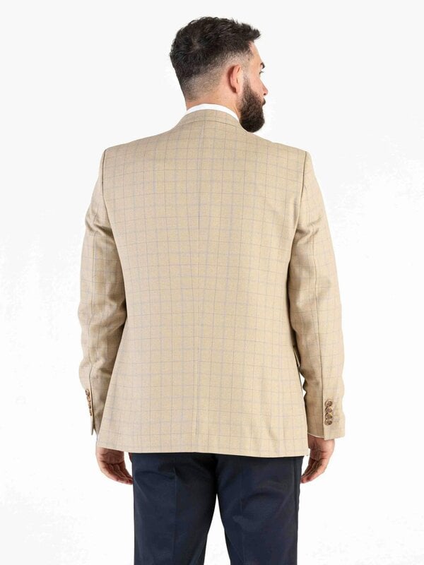 V2 Classic Angelo - Combi Beige Checks Three Piece Suit