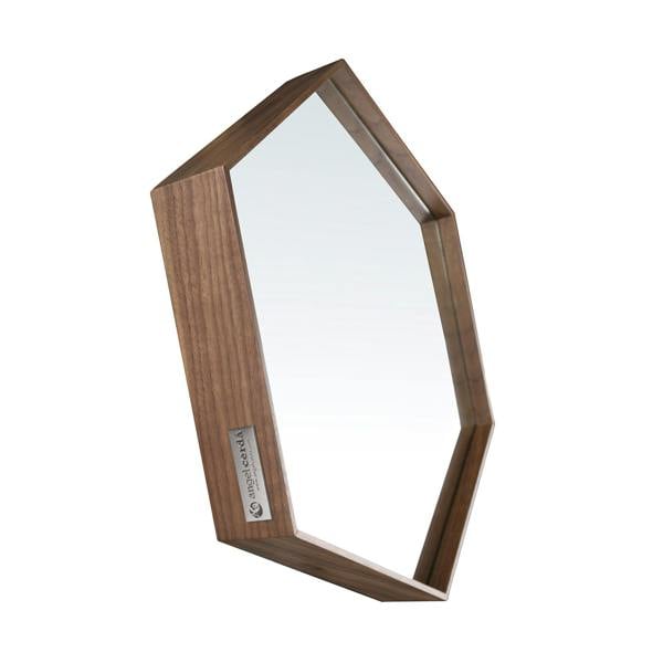 Angel Cerdá Hexagonal Walnut Wall Mirror 3039