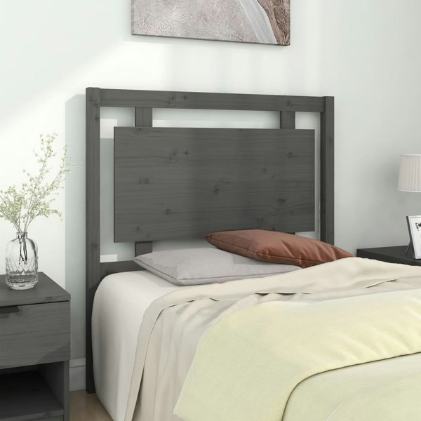 Berkfield Bed Headboard Grey 95.5x4x100 cm Solid Pine Wood