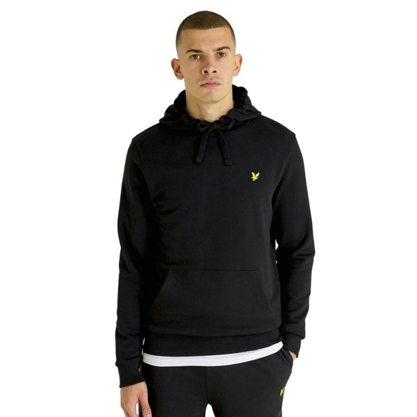 Lyle & Scott Branded Pull-over Hoodie - Jet Black