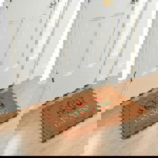 Kingsbury Gifts Les Fleurs Tulip Natural Coir Welcome Doormat