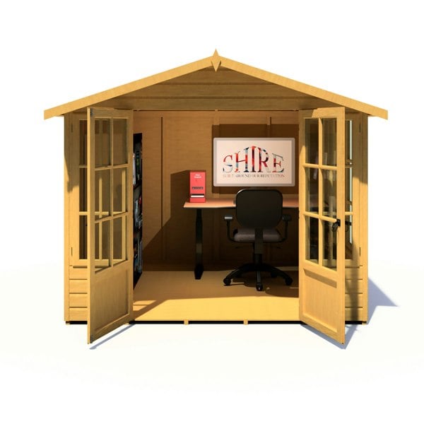 Shire Delmora 8x8 Summerhouse Interlock Cladding - Best Shed