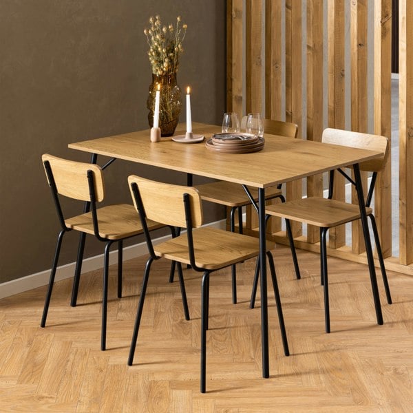 Furniture To Go Peru Dining Table in Black and Oak