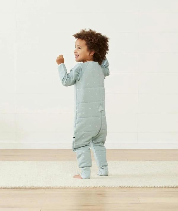 ergoPouch - Organic Winter Long Sleeved Sleep Onesie - Sage - 2.5 TOG