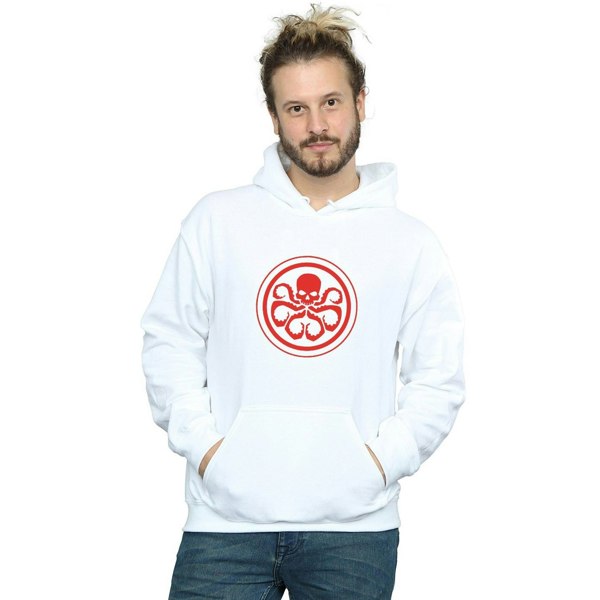 Marvel Mens Hydra Logo Hoodie - White