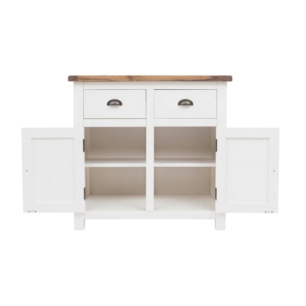 Cabinet Bits Lovere Off White 2 Drawer 2 Door Sideboard Brass Cup Handle