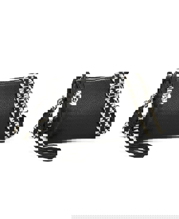 Kitise Wide Pattern Strap Crossbody Handbag Shoulder Purse