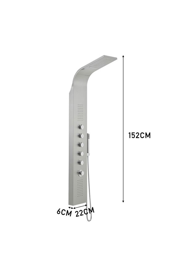 Living and Home Stainless Steel Bathroom Exposed Shower Tower Panel