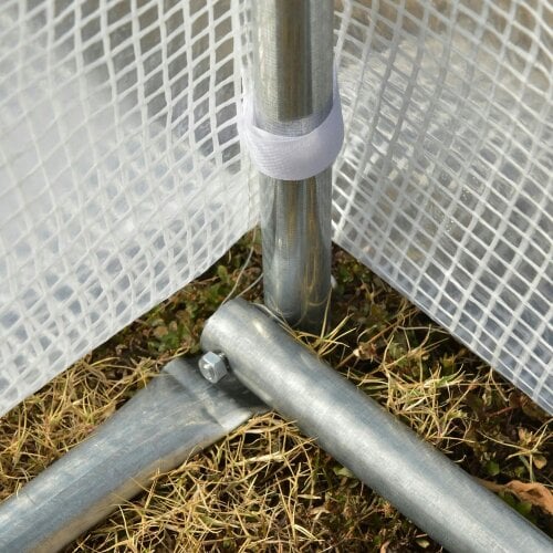 Bobobiy 6 x 3 x 2 m Polytunnel Greenhouse with Roll-up Side Walls, Walk-in Grow House Tent with Steel Frame, Zipped Door and 12 Mesh Windows, White