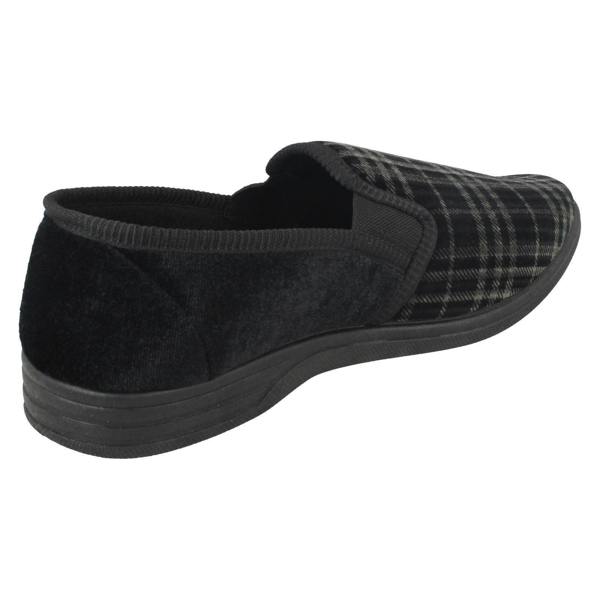 Spot On Mens Spot On Checked Slippers