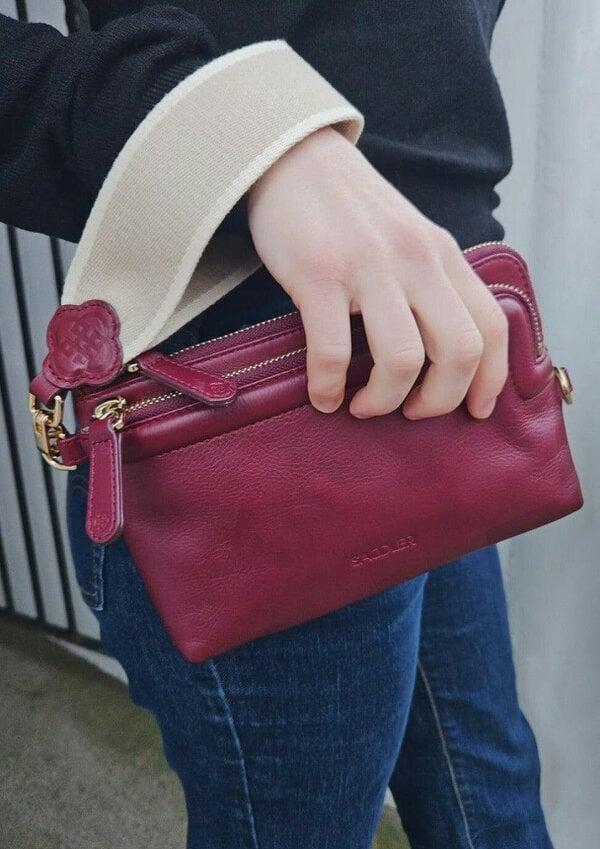 SADDLER Heather Leather Clutch & Crossbody Bag - Handmade by Saddler  – Versatile & Compact