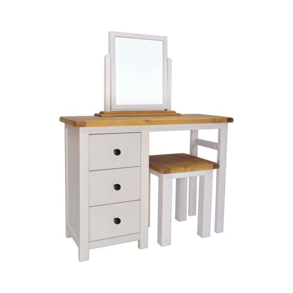 Argenta 3 Drawer Dressing Table Set Brass Knob