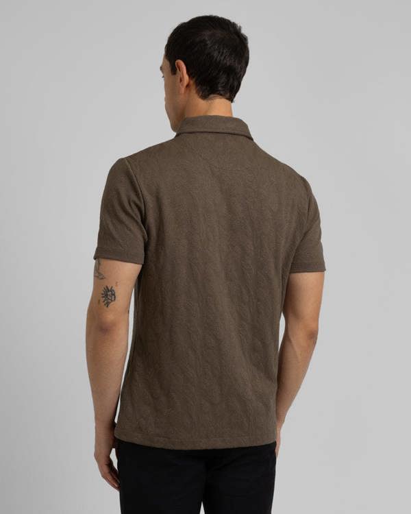 Steel & Jelly Norwood - Leaf Textured Polo Shirt