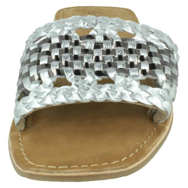 Leather Collection Ladies Leather Collection Flat Weave Mules F00272