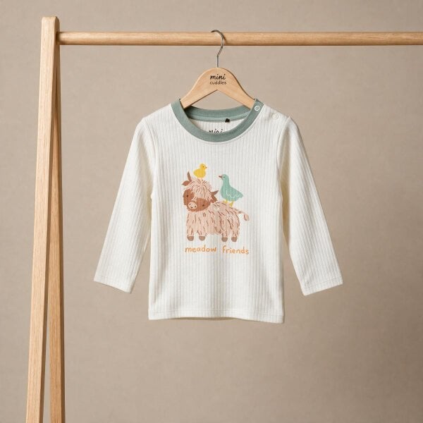 Mini Cuddles Farm Animal-Print T-shirts (Multicolour), 3 Pack