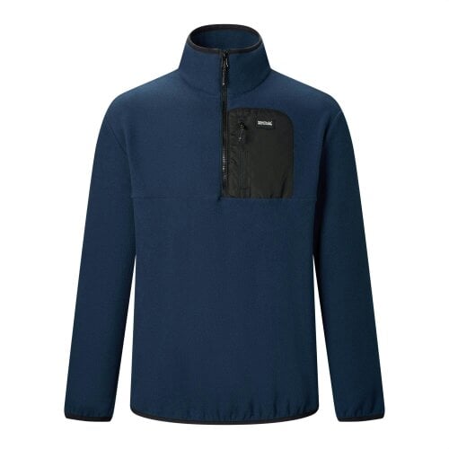 Regatta Mens Frankie Half Zip Fleece Top - Navy/Black