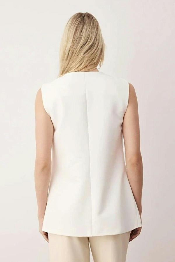 WOVCOR Double-Breasted Lined Woven Vest