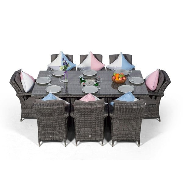 Giardino Arizona Rectangular 8 Seater Patio Dining Set with Ice Bucket Drinks Cooler